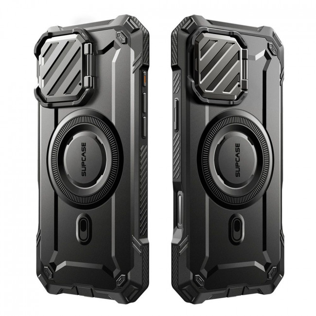 Supcase iPhone 16 Pro Max UB XT Mag Σκληρή Θήκη με Ανοιγόμενο Κάλυμμα Κάμερας / Stand και MagSafe - Black