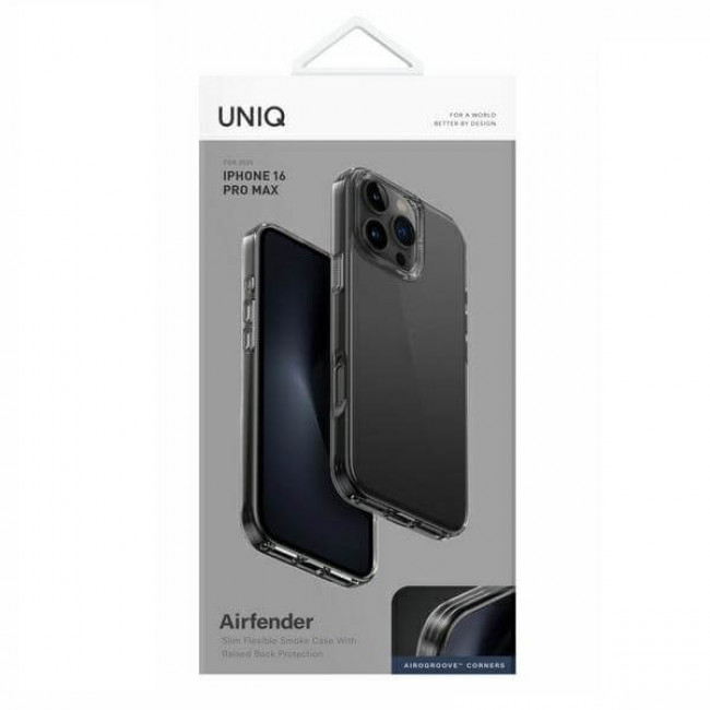 Uniq iPhone 16 Pro Max Air Fender Σκληρή Θήκη με Πλαίσιο Σιλικόνης - Grey