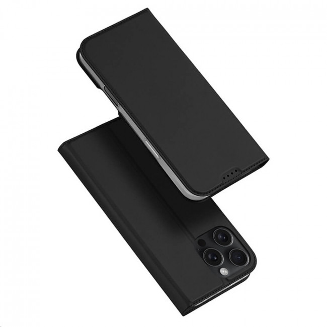 Dux Ducis iPhone 16 Pro Flip Stand Case Θήκη Βιβλίο - Black