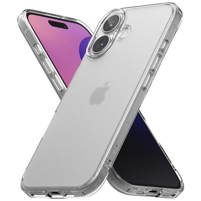 Ringke iPhone 16 Plus Fusion Σκληρή Θήκη με Πλαίσιο Σιλικόνης - Ματ Διάφανη