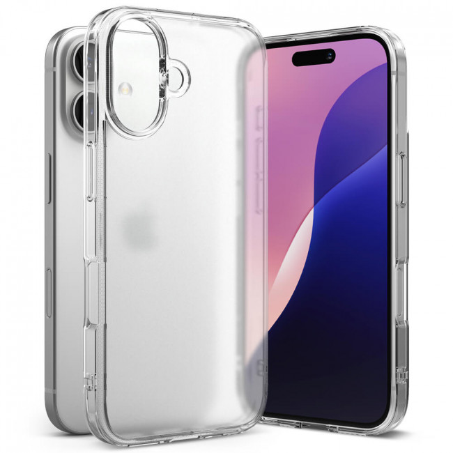 Ringke iPhone 16 Plus Fusion Σκληρή Θήκη με Πλαίσιο Σιλικόνης - Ματ Διάφανη