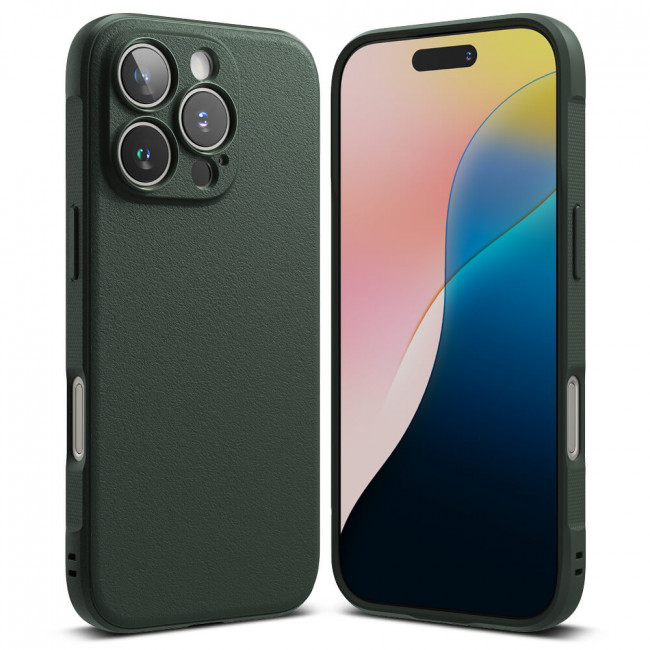 Ringke iPhone 16 Pro Onyx Durable TPU Case Θήκη Σιλικόνης - Dark Green