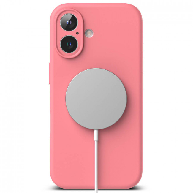 Ringke iPhone 16 Plus Silicone Magnetic MagSafe Case Θήκη Σιλικόνης με MagSafe - Pink