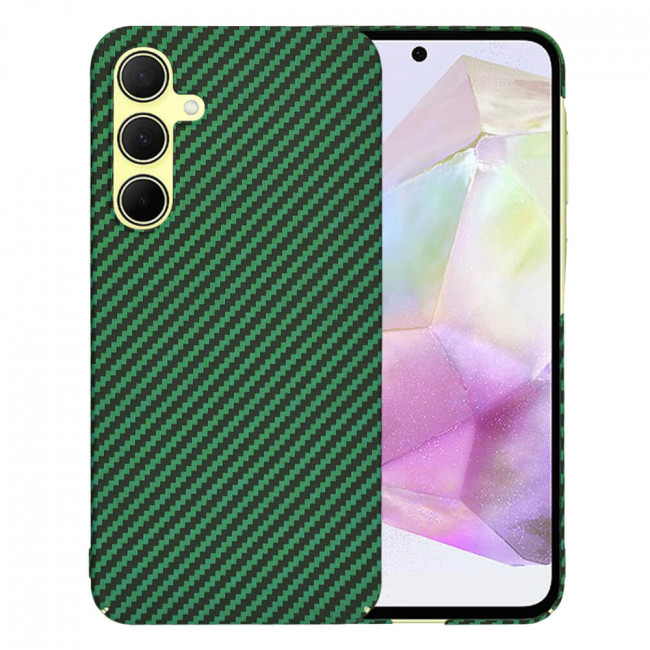 Techsuit Samsung Galaxy A35 5G Σκληρή Θήκη Carbonite FiberShell - Green