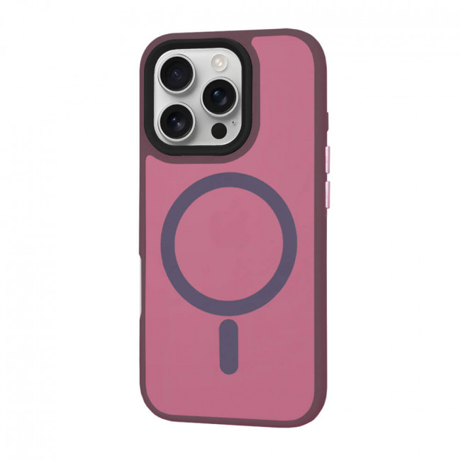 Techsuit iPhone 16 Pro - HaloFrost MagSafe - Σκληρή Θήκη με Πλαίσιο Σιλικόνης - Bordeaux