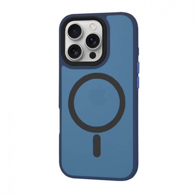 Techsuit iPhone 16 Pro - HaloFrost MagSafe - Σκληρή Θήκη με Πλαίσιο Σιλικόνης - Blue