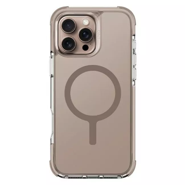 Uniq iPhone 16 Pro Combat Magclick Σκληρή Θήκη με Πλαίσιο Σιλικόνης και MagSafe - Taupe Gold