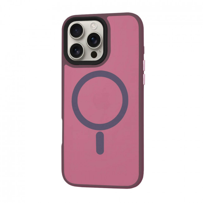 Techsuit iPhone 16 Pro Max - HaloFrost MagSafe - Σκληρή Θήκη με Πλαίσιο Σιλικόνης - Bordeaux