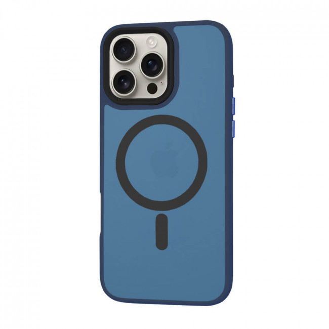 Techsuit iPhone 16 Pro Max - HaloFrost MagSafe - Σκληρή Θήκη με Πλαίσιο Σιλικόνης - Deep Blue