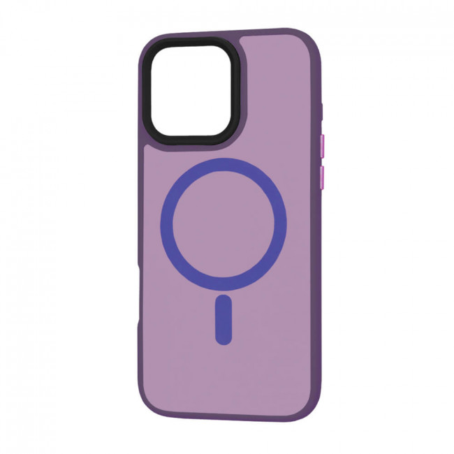 Techsuit iPhone 16 Pro Max - HaloFrost MagSafe - Σκληρή Θήκη με Πλαίσιο Σιλικόνης - Deep Purple