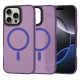 Techsuit iPhone 16 Pro Max - HaloFrost MagSafe - Σκληρή Θήκη με Πλαίσιο Σιλικόνης - Deep Purple