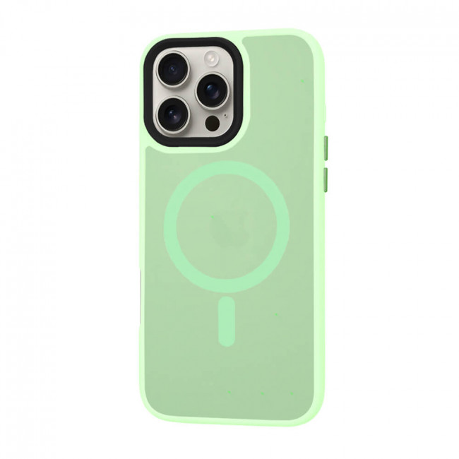 Techsuit iPhone 16 Pro Max - HaloFrost MagSafe - Σκληρή Θήκη με Πλαίσιο Σιλικόνης - Light Green