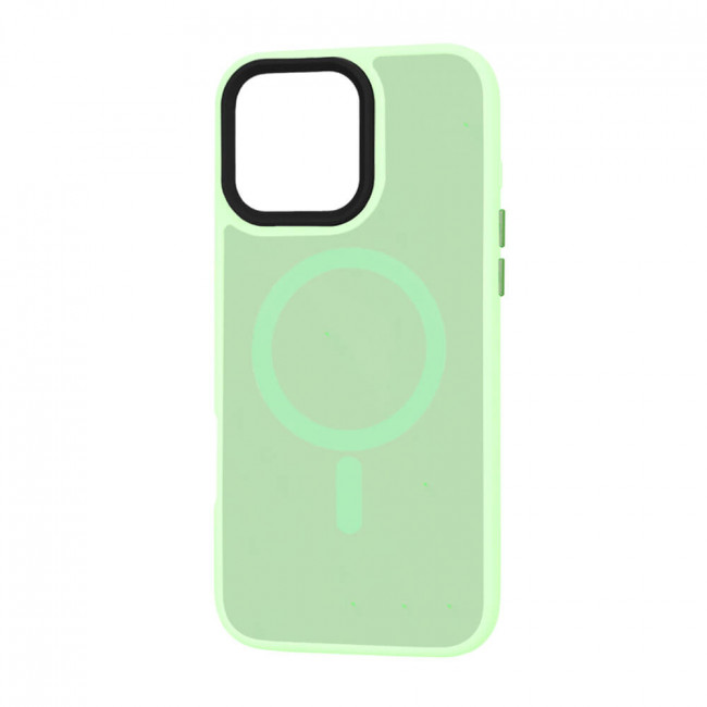 Techsuit iPhone 16 Pro Max - HaloFrost MagSafe - Σκληρή Θήκη με Πλαίσιο Σιλικόνης - Light Green