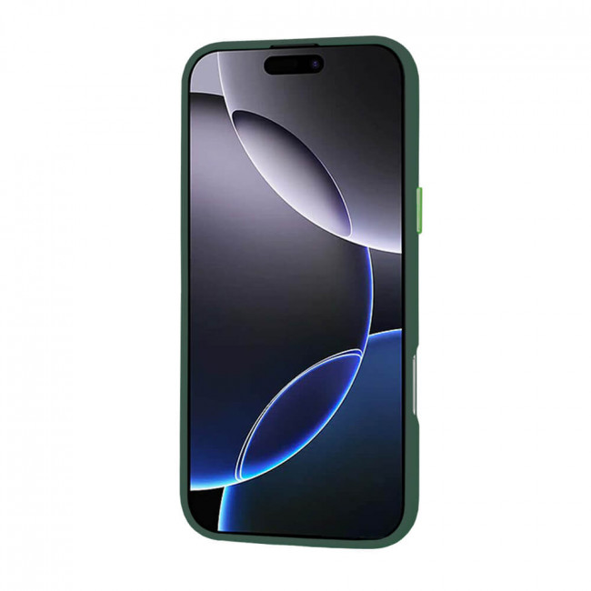 Techsuit iPhone 16 Pro Max - HaloFrost MagSafe - Σκληρή Θήκη με Πλαίσιο Σιλικόνης - Midnight Green