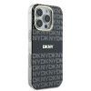 DKNY iPhone 16 Pro - Repeat Texture Pattern With Stripe MagSafe Σκληρή Θήκη με Πλαίσιο Σιλικόνης - Black