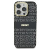 DKNY iPhone 16 Pro - Repeat Texture Pattern With Stripe MagSafe Σκληρή Θήκη με Πλαίσιο Σιλικόνης - Black