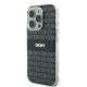 DKNY iPhone 16 Pro - Repeat Texture Pattern With Stripe MagSafe Σκληρή Θήκη με Πλαίσιο Σιλικόνης - Black