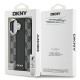 DKNY iPhone 16 Plus - Checkered Pattern Magsafe Σκληρή Θήκη με Επένδυση Συνθετικού Δέρματος - Black