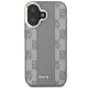 DKNY iPhone 16 - Checkered Pattern Magsafe Σκληρή Θήκη με Επένδυση Συνθετικού Δέρματος - Beige