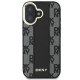 DKNY iPhone 16 - Checkered Pattern Magsafe Σκληρή Θήκη με Επένδυση Συνθετικού Δέρματος - Black