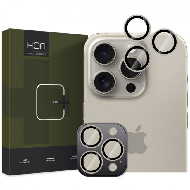 Hofi iPhone 16 Pro / iPhone 16 Pro Max CamRing Pro+ Αντιχαρακτικό Γυαλί για την Κάμερα - Natural Titanium