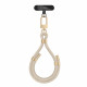 Tech-Protect C4S Rope Wrist Strap - Universal Λουράκι Καρπού για Θήκη Κινητού - Beige / Gold