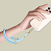 Tech-Protect C4S Rope Wrist Strap - Universal Λουράκι Καρπού για Θήκη Κινητού - Baby Blue / Gold