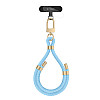 Tech-Protect C4S Rope Wrist Strap - Universal Λουράκι Καρπού για Θήκη Κινητού - Baby Blue / Gold