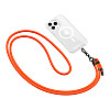 Tech-Protect C1S Rope CrossBody Strap - Universal Λουράκι για Θήκη Κινητού - Neon Orange / Black