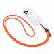 Tech-Protect C1S Rope CrossBody Strap - Universal Λουράκι για Θήκη Κινητού - Neon Orange / Black