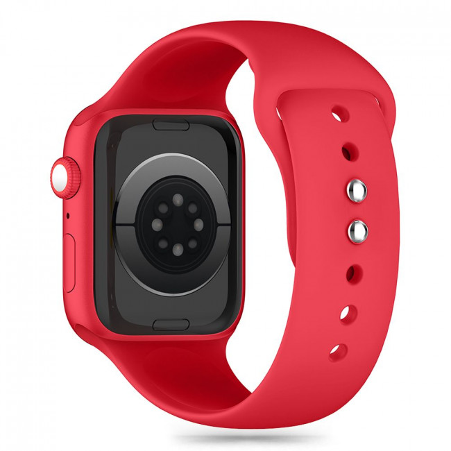 Tech-Protect Λουράκι Apple Watch 4 / 5 / 6 / 7 / 8 / 9 / 10 / SE / ULTRA 1 / ULTRA 2 - 44 / 45 / 46 / 49 mm Silicone Σιλικόνης - Red