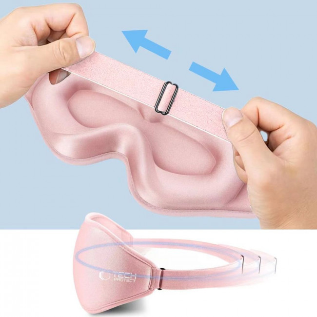 Tech-Protect Eyeshade Sleep Mask - Μάσκα Ύπνου / Ταξιδιού - Baby Pink