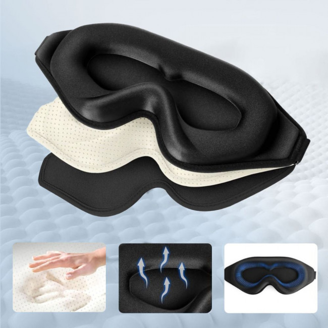 Tech-Protect Eyeshade Sleep Mask - Μάσκα Ύπνου / Ταξιδιού - Black