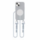 Tech-Protect iPhone 13 MagNecklace - MagSafe Θήκη Σιλικόνης TPU με Pυθμιζόμενο Αποσπώμενο Κορδόνι - Crayon Grey