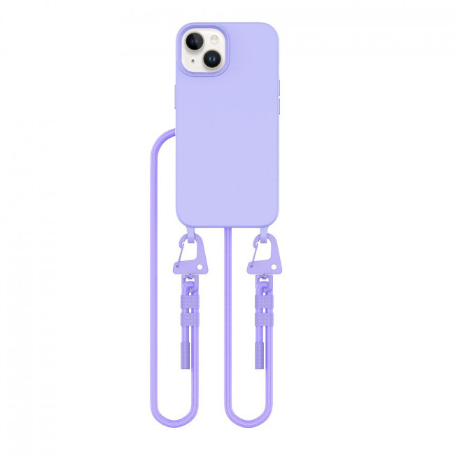 Tech-Protect iPhone 13 MagNecklace - MagSafe Θήκη Σιλικόνης TPU με Pυθμιζόμενο Αποσπώμενο Κορδόνι - Lavender