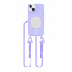 Tech-Protect iPhone 14 MagNecklace - MagSafe Θήκη Σιλικόνης TPU με Pυθμιζόμενο Αποσπώμενο Κορδόνι - Lavender