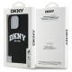 DKNY iPhone 16 Pro Max - Liquid Silicone White Printed Logo MagSafe Σκληρή Θήκη με Πλαίσιο Σιλικόνης - Black