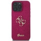 Guess iPhone 16 Pro - Fixed Glitter Big 4G - Σκληρή Θήκη με Πλαίσιο Σιλικόνης - Purple - GUHCP16LHG4SGU