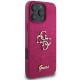 Guess iPhone 16 Pro - Fixed Glitter Big 4G - Σκληρή Θήκη με Πλαίσιο Σιλικόνης - Purple - GUHCP16LHG4SGU