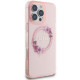 Guess iPhone 16 Pro Max - IML Flowers Wreath - MagSafe Σκληρή Θήκη με Πλαίσιο Σιλικόνης - Pink - GUHMP16XHFWFCP