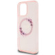 Guess iPhone 16 Pro Max - IML Flowers Wreath - MagSafe Σκληρή Θήκη με Πλαίσιο Σιλικόνης - Pink - GUHMP16XHFWFCP