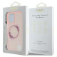 Guess iPhone 16 Pro Max - IML Flowers Wreath - MagSafe Σκληρή Θήκη με Πλαίσιο Σιλικόνης - Pink - GUHMP16XHFWFCP