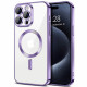 Techsuit iPhone 16 Pro - Luxury Crystal MagSafe - Θήκη Σιλικόνης - Light Purple