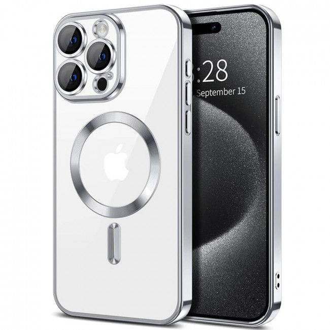 Techsuit iPhone 16 Pro - Luxury Crystal MagSafe - Θήκη Σιλικόνης - Silver