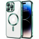 Techsuit iPhone 16 Pro Max - Luxury Crystal MagSafe - Θήκη Σιλικόνης - Light Green