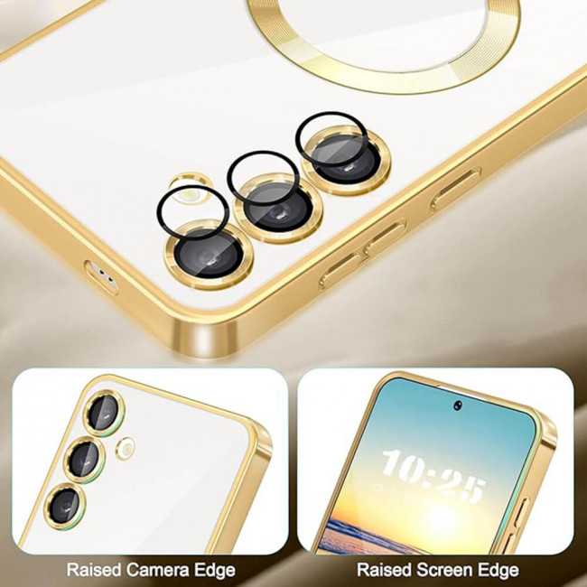 Techsuit Samsung Galaxy A15 4G / A15 5G - Luxury Crystal MagSafe - Θήκη Σιλικόνης - Gold