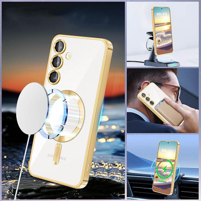 Techsuit Samsung Galaxy A15 4G / A15 5G - Luxury Crystal MagSafe - Θήκη Σιλικόνης - Gold