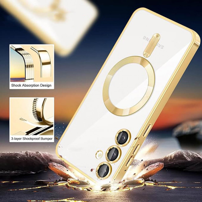 Techsuit Samsung Galaxy A35 5G - Luxury Crystal MagSafe - Θήκη Σιλικόνης - Gold