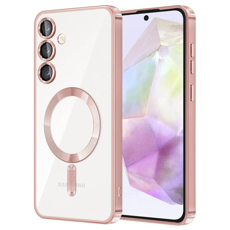 Techsuit Samsung Galaxy A35 5G - Luxury Crystal MagSafe - Θήκη Σιλικόνης - Pink