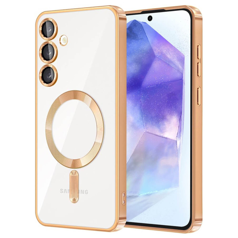 Techsuit Samsung Galaxy A55 5G - Luxury Crystal MagSafe - Θήκη Σιλικόνης - Gold